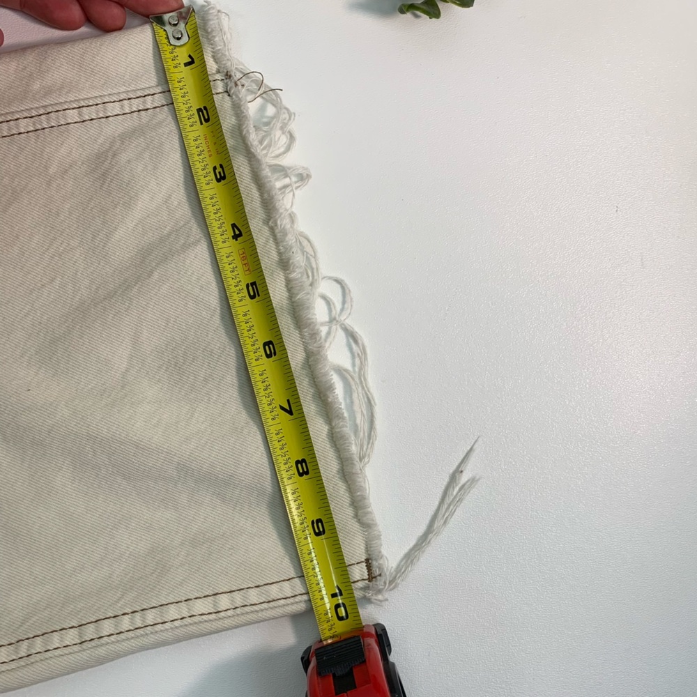 PacSun Wide Leg Carpenter Ultra High Waist Cream Color Jeans Size 27 - Picture 12 of 16